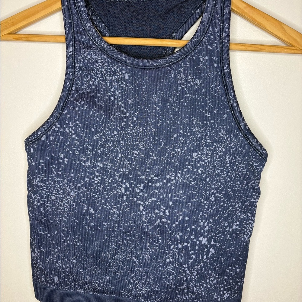 lululemon athletica Navy Speckled Racerback Tank